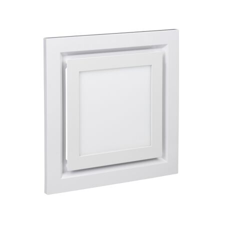 Airflow, Square Grille, Exhaust Fan LED - White Electric