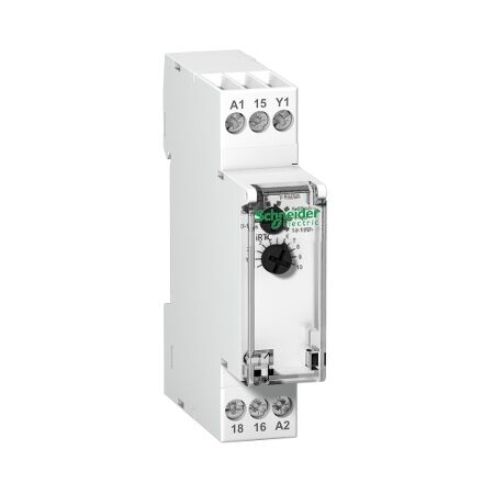 Acti9, IRTC relay, IRTC relay- delays de-energizing a load upon opening- 1 O/C, Uc 24-240VAC/24VDC