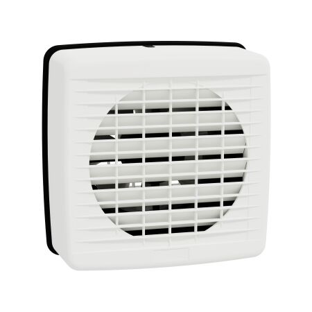 Airflow, Exhaust fan, window, 150mm blade dia, pull cord louvre, white