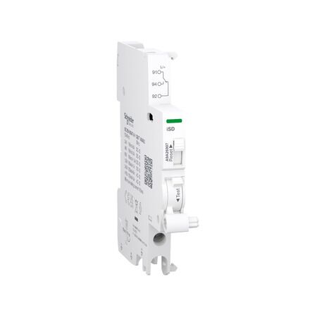 Acti9, Auxiliary contact, iSD, 1 C/O, 100mA to 6A, 24VAC to 415VAC, 24VDC to 130VDC, bottom connection