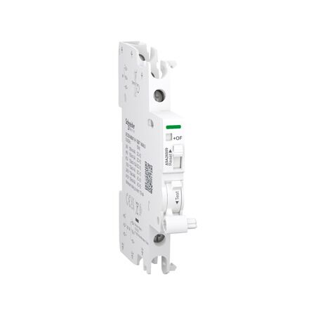 Acti9, Auxiliary contact, iOF/SD+OF, 2 C/O, 100mA to 6A, 24VAC to 415VAC, 24VDC to 130VDC, top and bottom connection