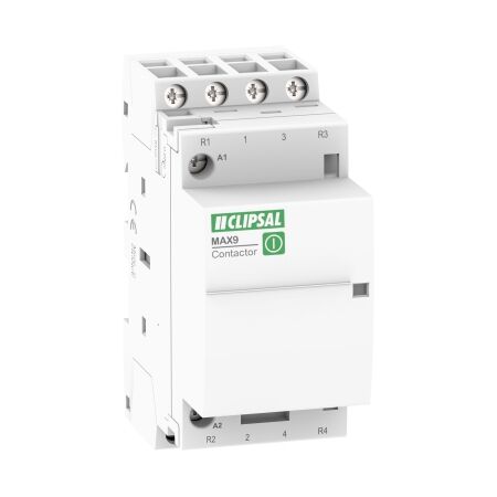 MAX9, Contactor, 2 NO + 2 NC, 25A, Ue=415VAC, Uc=240VAC, 2 Modules