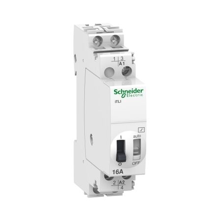 Acti9, Impulse relay, iTLI, 2P, 1NO+1NC, 16A, coil 110 VDC, 230...240 VAC 50/60Hz