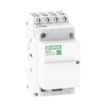 MAX9, Contactor, 4 NO, 25A, Ue=415VAC, Uc=240VAC, 2 Modules