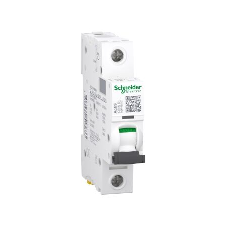 Acti9 iC60N DISBO, Miniature circuit breaker (MCB), 1P, 1A, D curve, 6000A (IEC/EN 60898-1), 50kA (IEC/EN 60947-2)