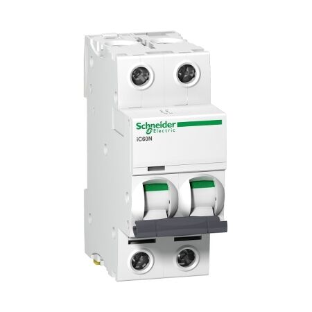 Acti9 iC60N DISBO, Miniature circuit breaker (MCB), 2P, 25A, D curve, 6000A (IEC/EN 60898-1), 10kA (IEC/EN 60947-2)