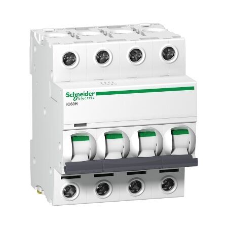 Acti9, Miniature circuit breaker (MCB), iC60H Disbo, 4P, 50A, D curve, 10000A (IEC/EN 60898-1), 15kA (IEC/EN 60947-2)