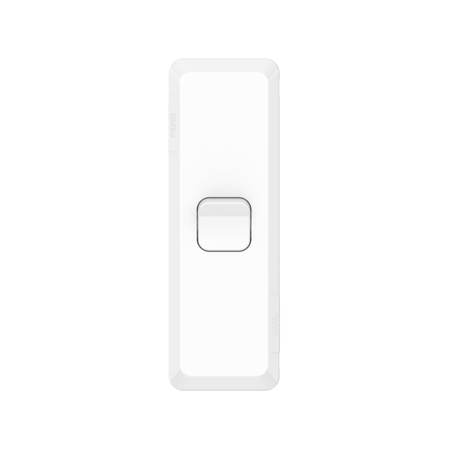 Pro Series, Architrave Switch, Vertical Mount, 1 Gang, 230/240V, 20A, 16AX - Extra Vivid White