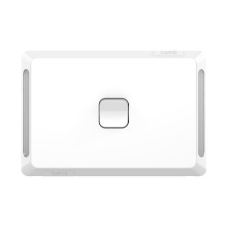 Pro Series, Flush Switch, Horizontal Mount, 1 Gang, 1-Way/2-Way, 230/240V 20A, 16AX - Extra Vivid White