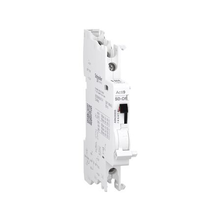 Acti9, Auxiliary contact, OF/SD+OF, 2 C/O, 100mA to 6A, 24VAC to 415VAC, 24VDC to 130VDC, top and bottom connection