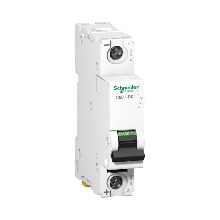 Acti9, Miniature circuit breaker (MCB), C60H-DC, 1P, 20A, C curve, 6kA (IEC/EN 60947-2)