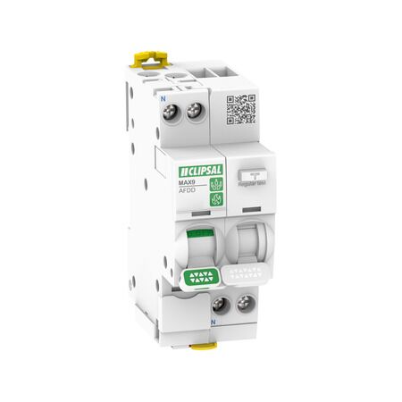 MAX9, Arc Fault Detection (AFDD+RCBO), 1P+N, 16A, 30mA, C Curve, 6000A, A Type, All-in-one