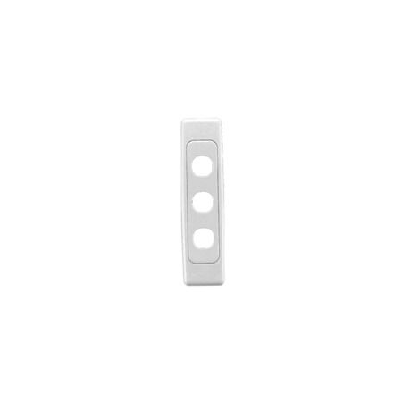 2000 Series, Flush Surround and Grid Plate, 3 Gang, Architrave - White Electric