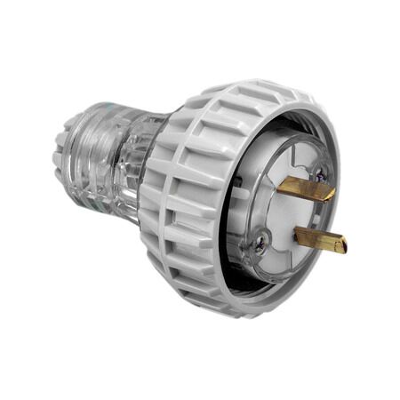 Clipsal - 56 Series, Plug Top, Straight, 2 Polarised PIN, 15A, 32V, IP66 - Grey