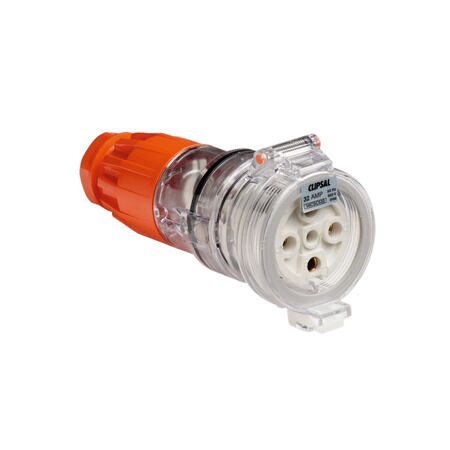 Clipsal - 56 Series, Cord Extension Socket, 5 Round PIN, 500V, 32A - Electric Orange