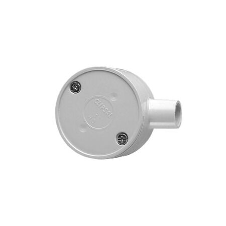 Clipsal - Cable Management, Round Junction Box, PVC, 16mm Entries, 1 Way - Grey