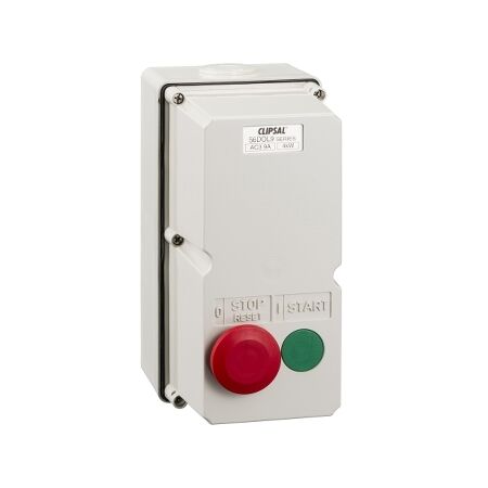 Clipsal - 56 Series, DOL Motor Starter, 4kW, 415V, 2 push-button, LRD10 - Grey