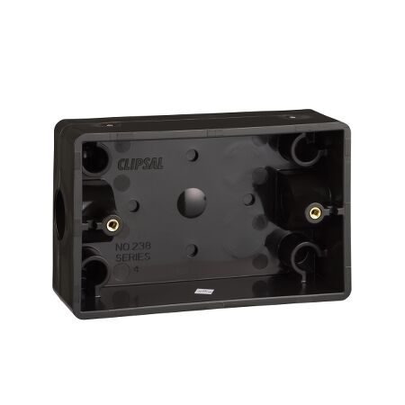 Clipsal - Mounting Accessories, Mounting Box, with 20 mm End Entries - Black