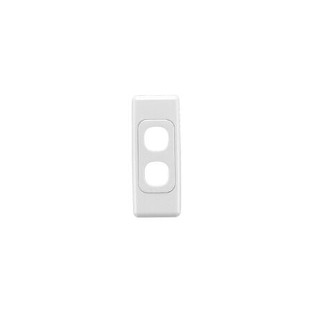 2000 Series, Flush Surround and Grid Plate, 2 Gang, Architrave - White Electric