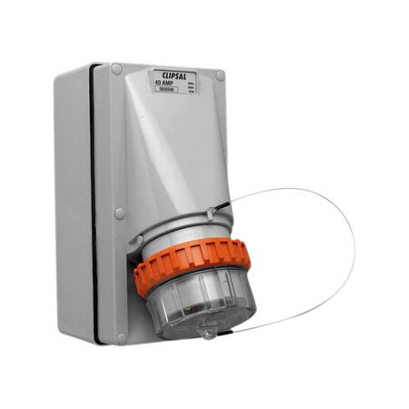 Clipsal - 56 Series, Appliance Inlet, 5 Round PIN, 40A, 500V, IP66 - Grey