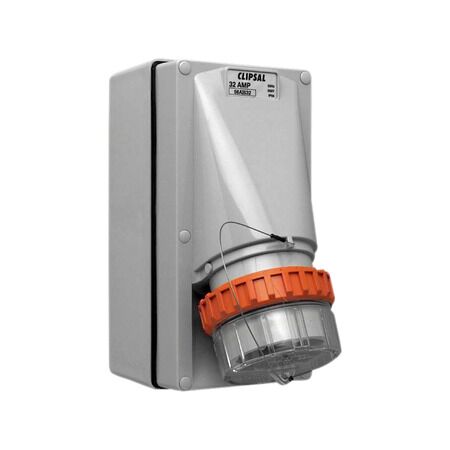 Clipsal - 56 Series, Appliance Inlet, 5 Round PIN, 32A, 500V, IP66 - Grey