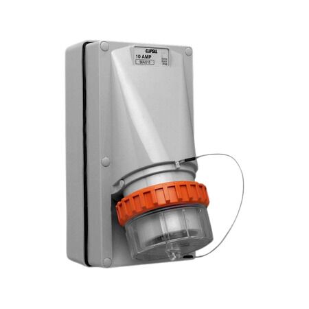 Clipsal - 56 Series, Appliance Inlet, 5 Round PIN, 10A, 500V, IP66 - Grey