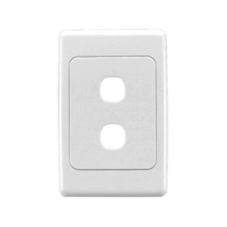 2000 Series, Flush Surround and Grid Plate, 2 Gang, Vertical/Horizontal Mount - White Electric