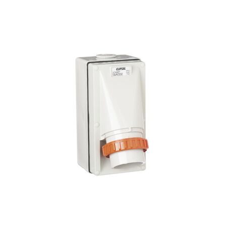 Clipsal - 56 Series, Appliance Inlet, IP66, 250V 32A - 3 Round Pins - Grey
