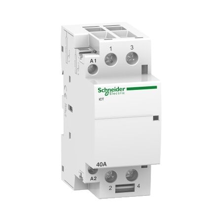 Acti9, Contactor, iCT, 2 poles, 2 NO, 40 A, 220..240 V AC