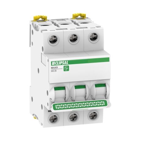 MAX9, Miniature Circuit-Breaker (MCB), 3P, 40A, C Curve, 6000A, 415V, Distribution