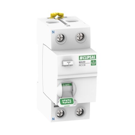 MAX9, Residual Current Circuit Breaker (RCCB), 2P, 63A, 30mA, A-SI Type