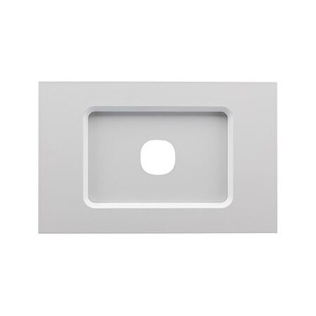 Saturn Zen, Grid and Cover, 1 Gang, Less Mechanism - Zen White