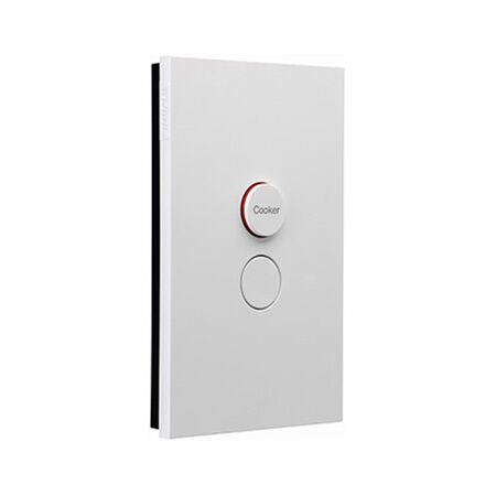 Saturn Zen, Cooker Switch, Single Pole 45A, 250V - Zen White