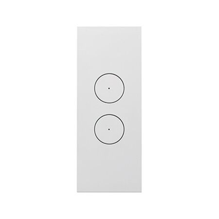 Saturn Zen, Grid and Cover Architrave, 2 Gang, Less Mechanism - Zen White