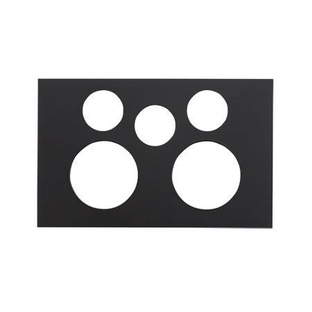 Saturn Zen, Double Power Point Cover, With Extra Switch Horizontal Mount, Clip-On - Zen Black