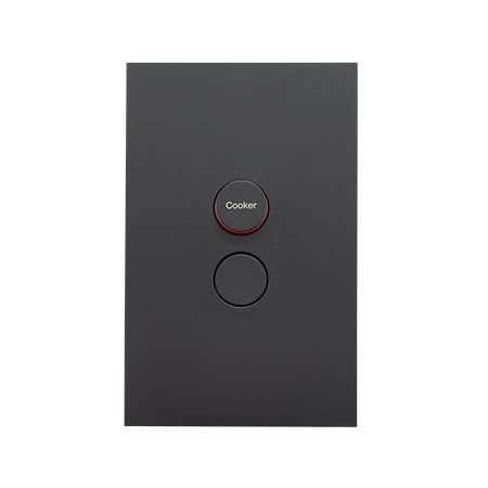 Saturn Zen, Cooker Switch, Double Pole, 32A,250V - Zen Black