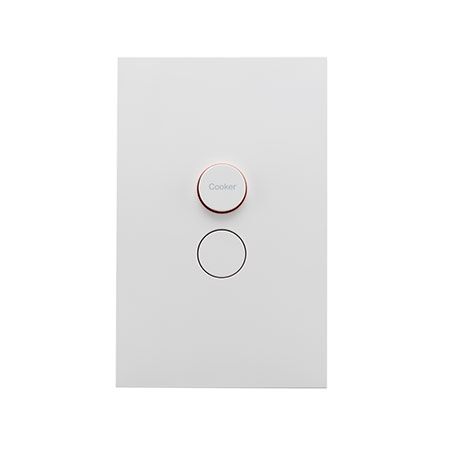 Saturn Zen, Cooker Switch, Double Pole, 32A,250V - Zen White