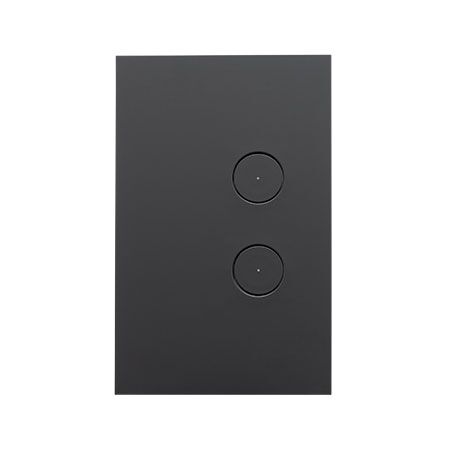 Saturn Zen, Grid and Cover, 2 Gang, Less Mechanism - Zen Black