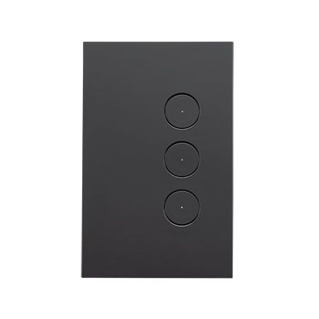 Saturn Zen, Grid and Cover, 3 Gang, Less Mechanism - Zen Black