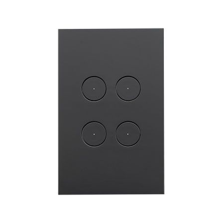 Saturn Zen, Grid and Cover, 4 Gang, Less Mechanism - Zen Black