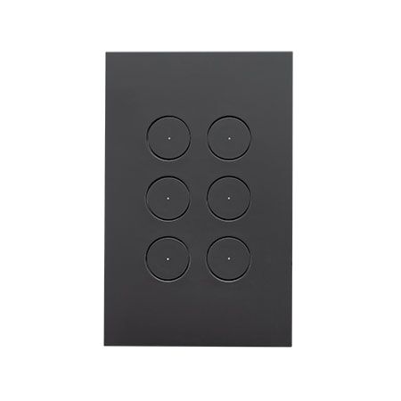 Saturn Zen, Grid and Cover, 6 Gang, Less Mechanism - Zen Black