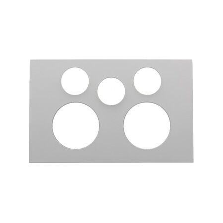 Saturn Zen, Double Power Point Cover, With Extra Switch Horizontal Mount, Clip-On - Zen White