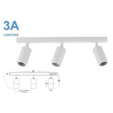 2 Lights On The Bar White