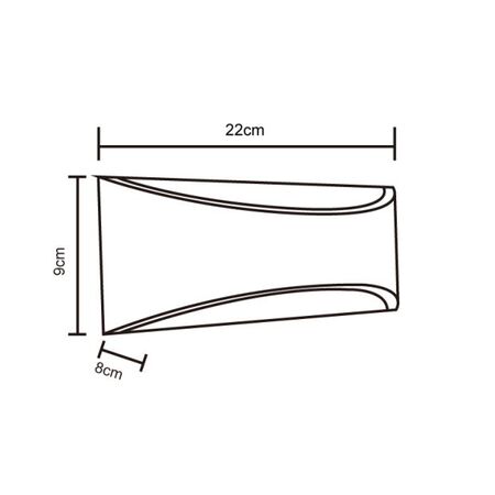 6w LED Wall Light Black
