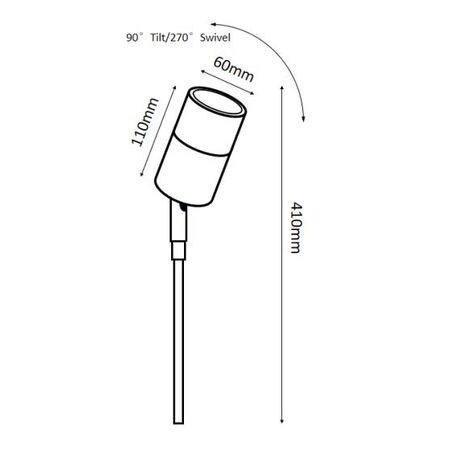 Garden Spike Solid Copper 12V