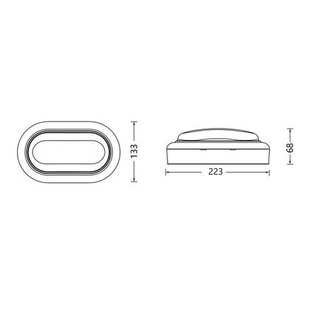 Oval Bunker Tri Color Black