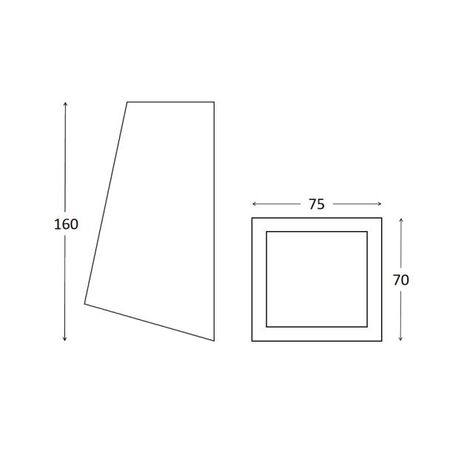 Wall Wedge Lights Black