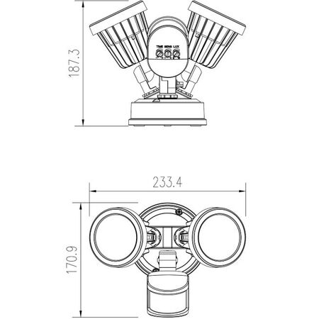Zip LED Double Sensor Black