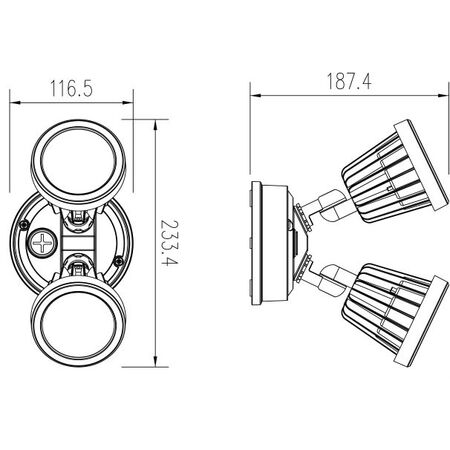 Zip Double Spot Without Sensor Black