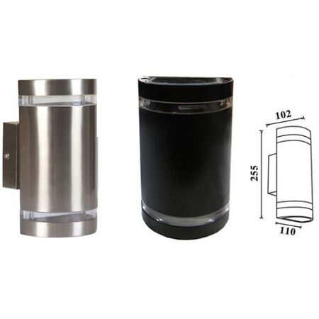 Up Downlight Curve Stainless Steel